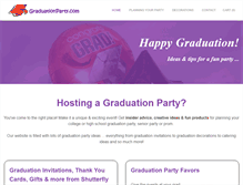 Tablet Screenshot of graduationparty.com